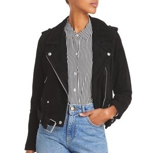 BLANKNYC* Genuine Suede Black Moto Jacket
